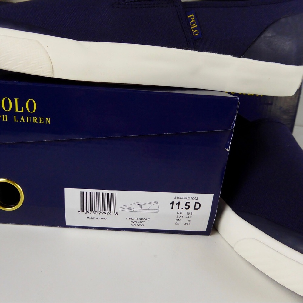 Polo Ralph Lauren Slip On Canvas Sneaker Shoe NIB - Picture 7 of 8